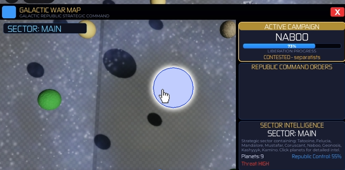 Live Updating Galaxy map