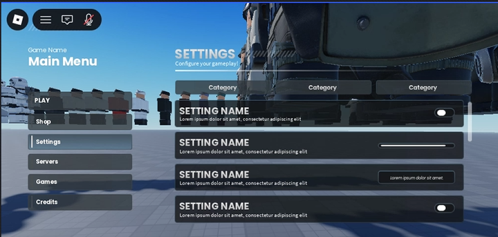 WIP Main Menu With Morphing